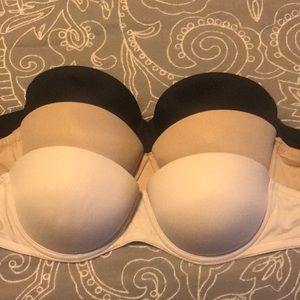 PINK STRAPLESS BRA 34B BUNDLE
